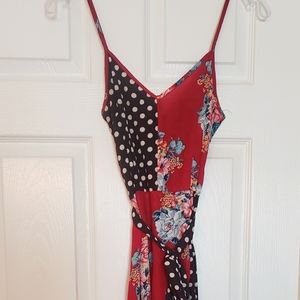 Floral Polka Dot Slip Dress